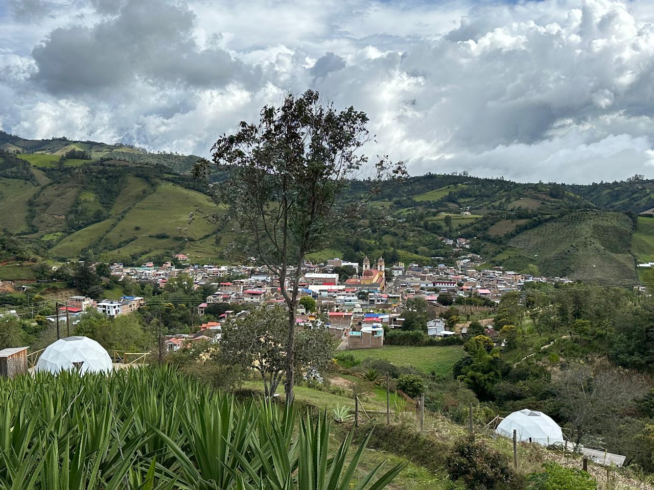 Vista panorámica de El Tambo, Nariño — ubicación de Glamping M&M